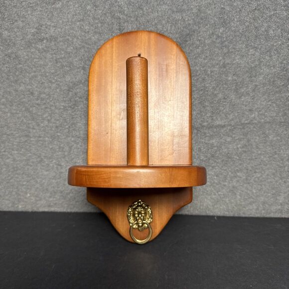 Wall Mount Wood Cone Chalk Holder Pool Table Billiards Accessories Brown USED - Picture 1 of 8